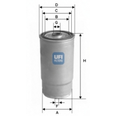 24.525.00 UFI Топливный фильтр