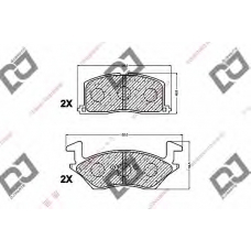 BP1199 DJ PARTS Комплект тормозных колодок, дисковый тормоз