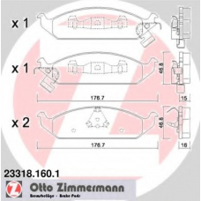 23318.160.1 ZIMMERMANN Комплект тормозных колодок, дисковый тормоз