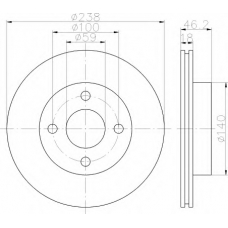 8DD 355 112-431 HELLA Тормозной диск