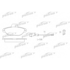 PBP925 PATRON Комплект тормозных колодок, дисковый тормоз