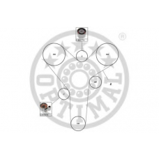 SK-1702 OPTIMAL Комплект ремня ГРМ