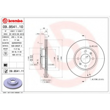 09.9541.11 BREMBO Тормозной диск