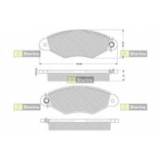 BD S181 STARLINE Комплект тормозных колодок, дисковый тормоз