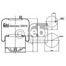 32816 FEBI Кожух пневматической рессоры