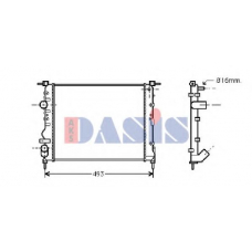 181810N AKS DASIS Радиатор, охлаждение двигателя