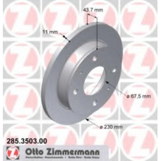 285.3503.00 ZIMMERMANN Тормозной диск