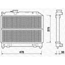 350213369000 MAGNETI MARELLI Радиатор, охлаждение двигателя