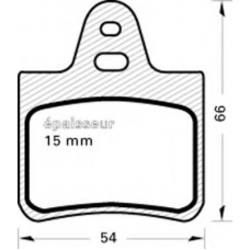 242 MGA Комплект тормозных колодок, дисковый тормоз