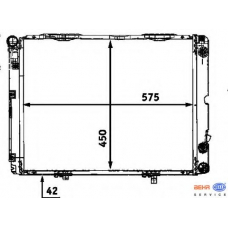 8MK 376 712-301 HELLA Радиатор, охлаждение двигателя