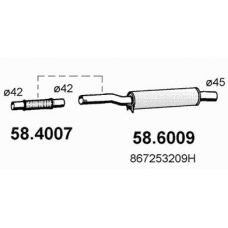 58.4007 ASSO Труба выхлопного газа