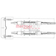 11.5821 METZGER Трос, стояночная тормозная система