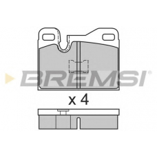 BP2555 BREMSI Комплект тормозных колодок, дисковый тормоз