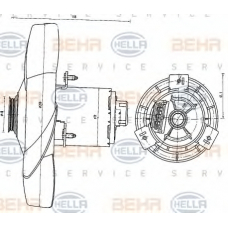 8EW 351 041-191 HELLA Вентилятор, охлаждение двигателя