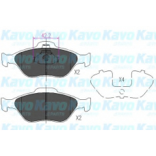 KBP-4562 KAVO PARTS Комплект тормозных колодок, дисковый тормоз