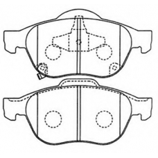 AKD-1236 ASVA Комплект тормозных колодок, дисковый тормоз