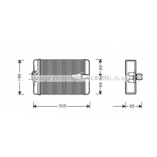 MSA6250 AVA Теплообменник, отопление салона