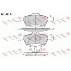 BL2682A1 FTE Комплект тормозных колодок, дисковый тормоз