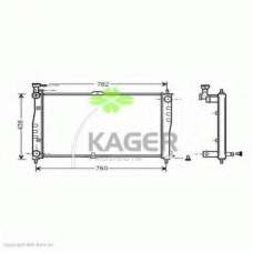 31-1923 KAGER Радиатор, охлаждение двигателя