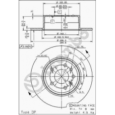 08.7015.10 BREMBO Тормозной диск