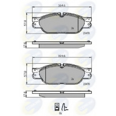 CBP01704 COMLINE Комплект тормозных колодок, дисковый тормоз