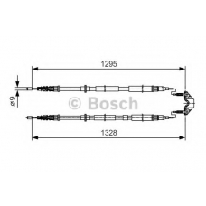 1 987 477 908 BOSCH Трос, стояночная тормозная система