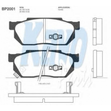 BP-2001 KAVO PARTS Комплект тормозных колодок, дисковый тормоз