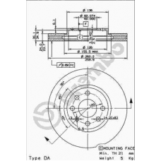 09.8601.75 BREMBO Тормозной диск