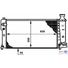 8MK 376 720-061 HELLA Радиатор, охлаждение двигателя