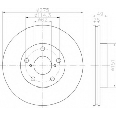 8DD 355 112-061 HELLA Тормозной диск