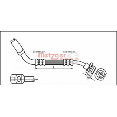 4114723 METZGER Тормозной шланг