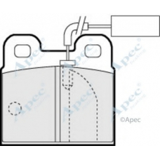 PAD767 APEC Комплект тормозных колодок, дисковый тормоз