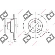 BD1849 DJ PARTS Тормозной диск