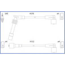 134246 HITACHI Комплект проводов зажигания