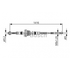 1 987 477 326 BOSCH Трос, стояночная тормозная система