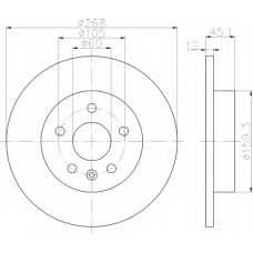 8DD 355 116-581 HELLA Тормозной диск