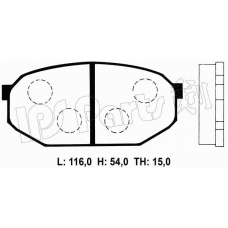 IBD-1520 IPS Parts Комплект тормозных колодок, дисковый тормоз