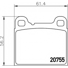 8DB 355 008-801 HELLA Комплект тормозных колодок, дисковый тормоз