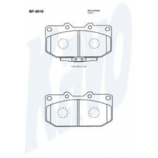 BP-8016 KAVO PARTS Комплект тормозных колодок, дисковый тормоз