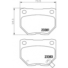 8DB 355 011-601 HELLA Комплект тормозных колодок, дисковый тормоз