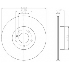 8DD 355 121-231 HELLA PAGID Тормозной диск