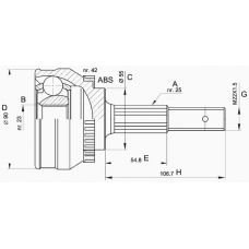 CVJ5269.10 OPEN PARTS Шарнирный комплект, приводной вал