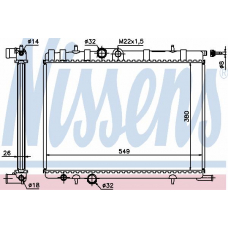 63502A NISSENS Радиатор, охлаждение двигателя