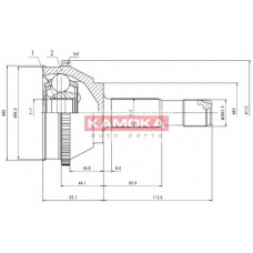 6506 KAMOKA Шарнирный комплект, приводной вал