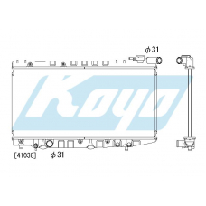 PA010160 KOYO P-tank corrugate-fin ass'y