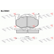 BL2309A1 FTE Комплект тормозных колодок, дисковый тормоз