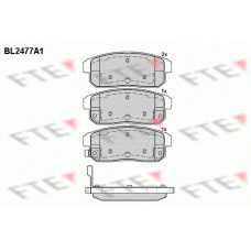 BL2477A1 FTE Комплект тормозных колодок, дисковый тормоз