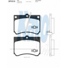 BP-4518 KAVO PARTS Комплект тормозных колодок, дисковый тормоз