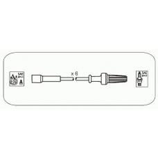 RB26 JANMOR Комплект проводов зажигания