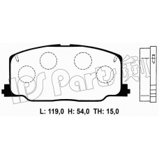 IBD-1237 IPS Parts Комплект тормозных колодок, дисковый тормоз